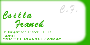 csilla franck business card